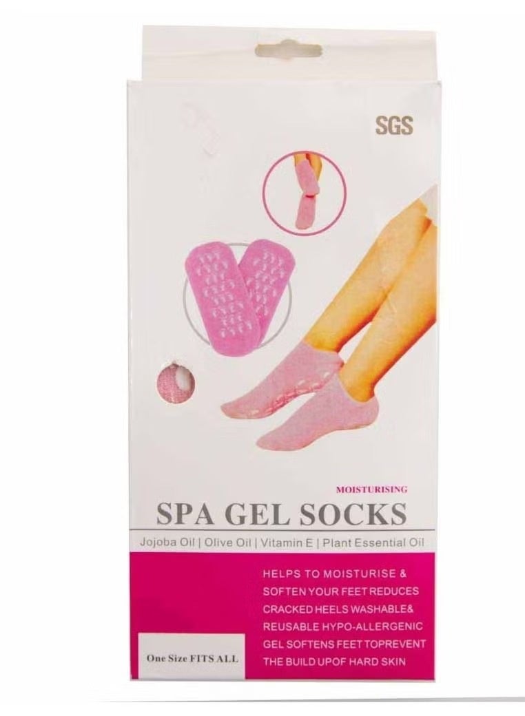 Xpert Moisturizing Socks, Gel Socks Soft Moisturizing Gel Socks, Gel Spa Socks for Repairing and Softening Dry Cracked Feet Skins, Gel Lining Infused with Essential Oils and Vitamins, Random Color - Image 4